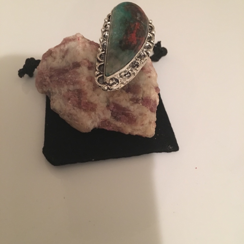 REAL CUPRITE STERLING SILVER RING - Picture 8 of 8